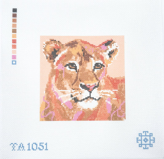 Mini Lioness Needlepoint Canvas