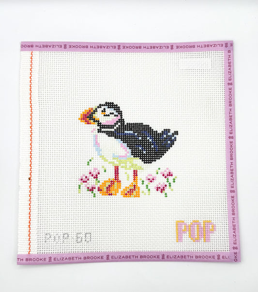 Colorful Puffin Needlepoint Canvas