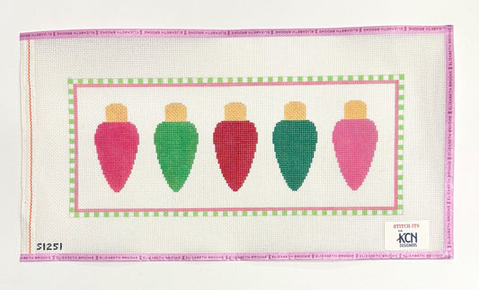 Five Lightbulbs Needlepoint Canvas