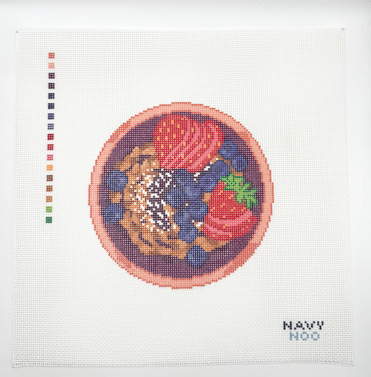 Acai Bowl Needlepoint Canvas