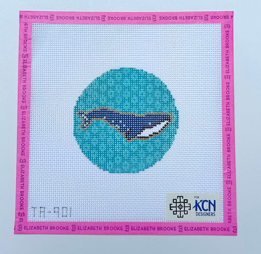 Whale on Blue canvas