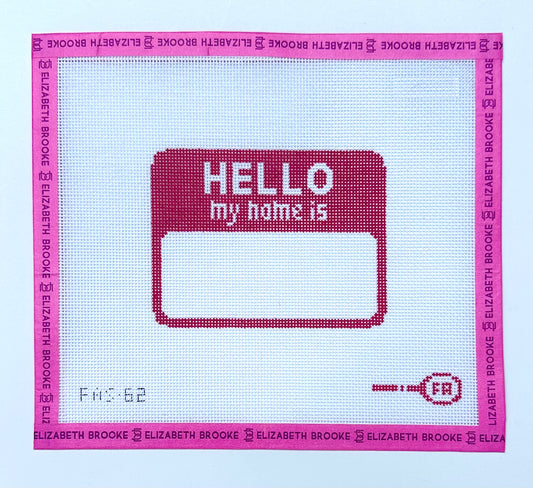 Hello My Name Is Nametag PINK
