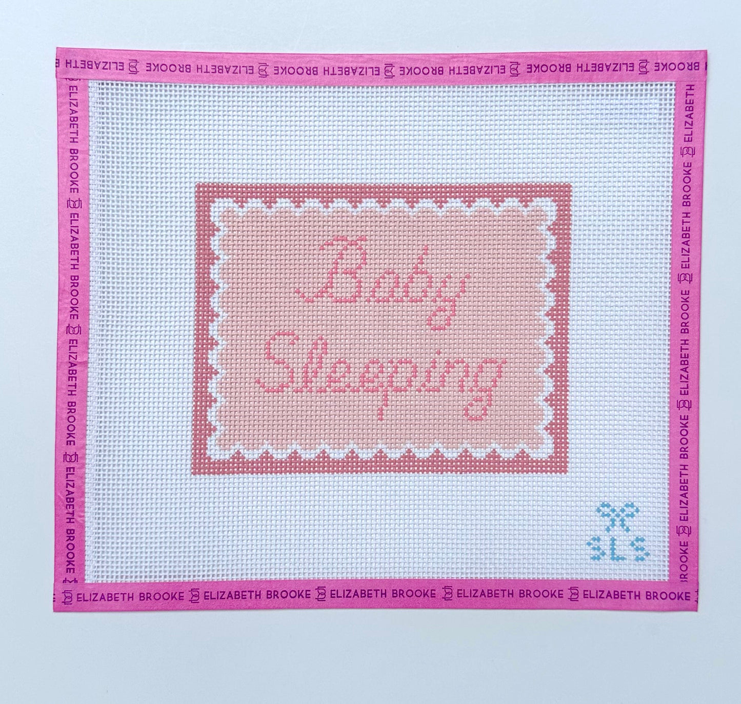 Pink Scalloped Baby Sleeping