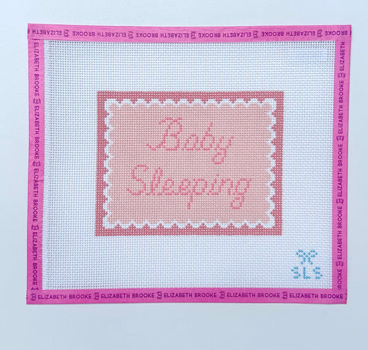 Pink Scalloped Baby Sleeping