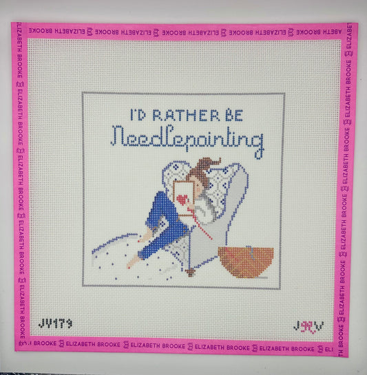I'd Rather be Needlepointing Canvas