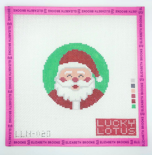 Cheeky Santa round ornament