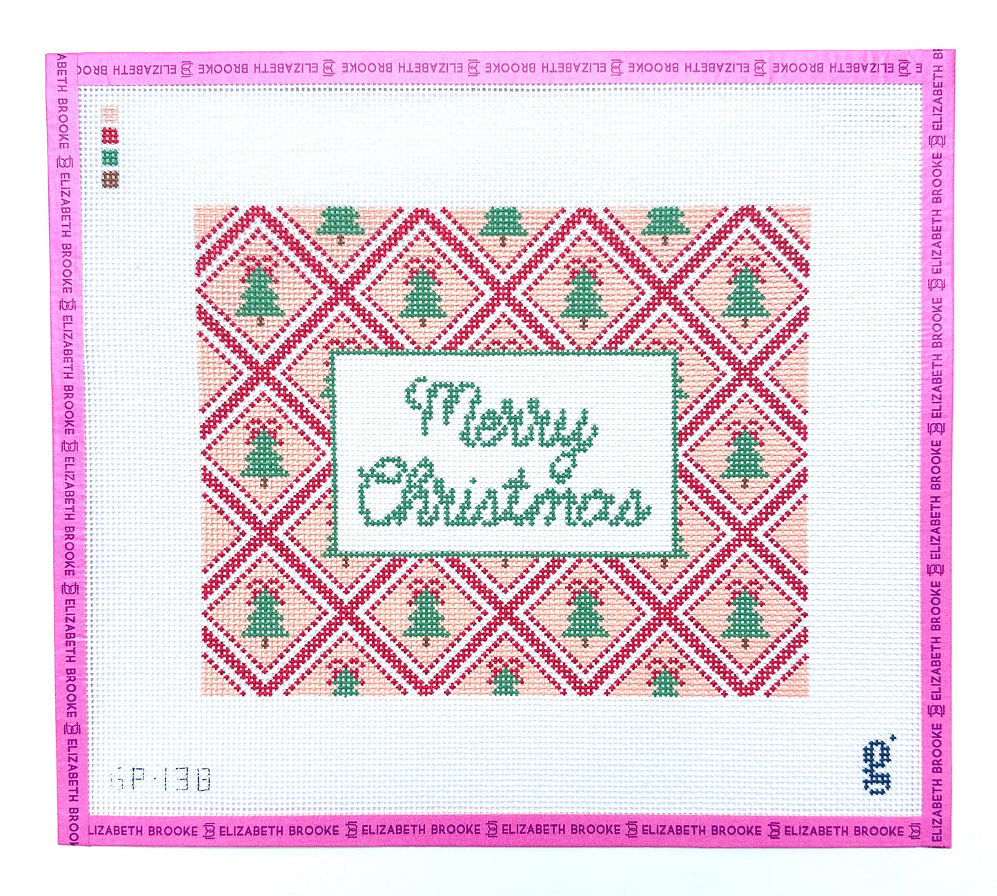 Tree Trellis Merry Christmas Canvas