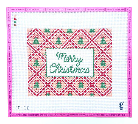 Tree Trellis Merry Christmas Canvas