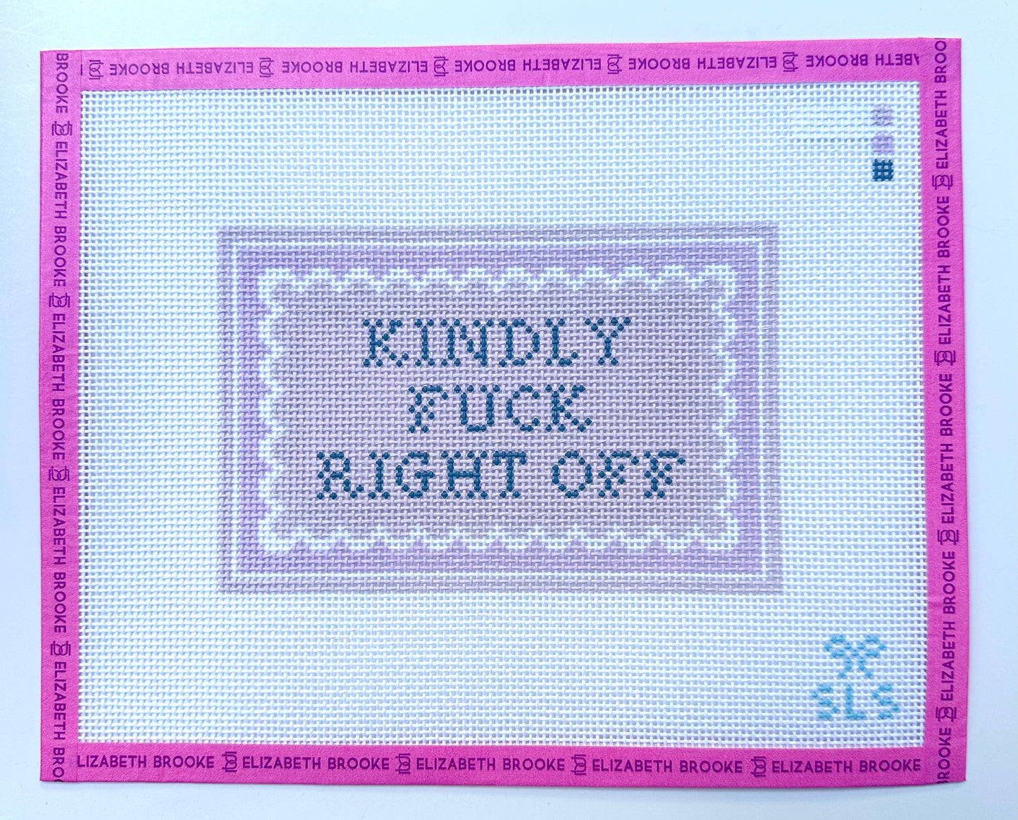Kindly F Right Off Needlepoint Canvas