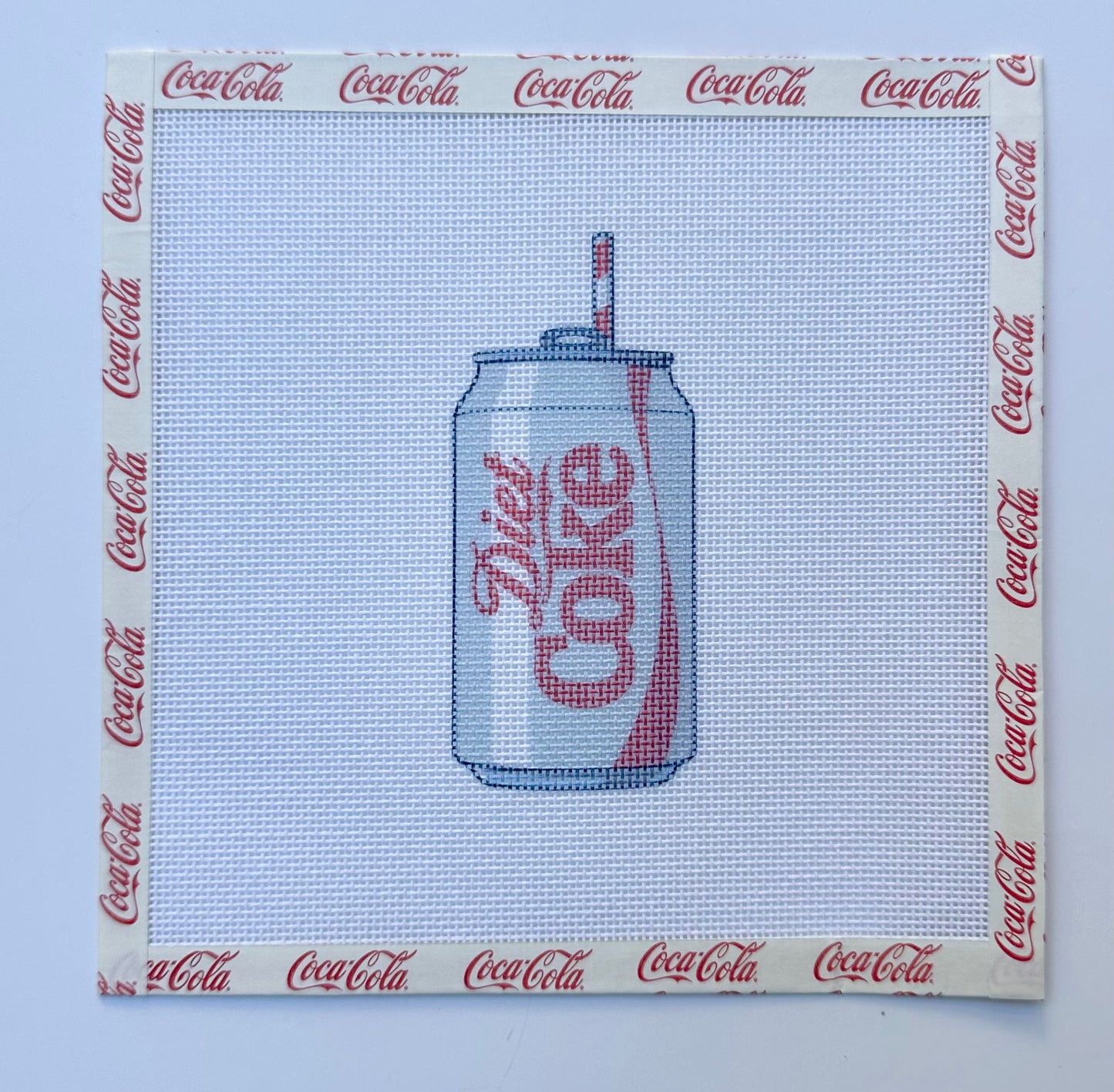 Diet Coke Can Needlepoint Canvas