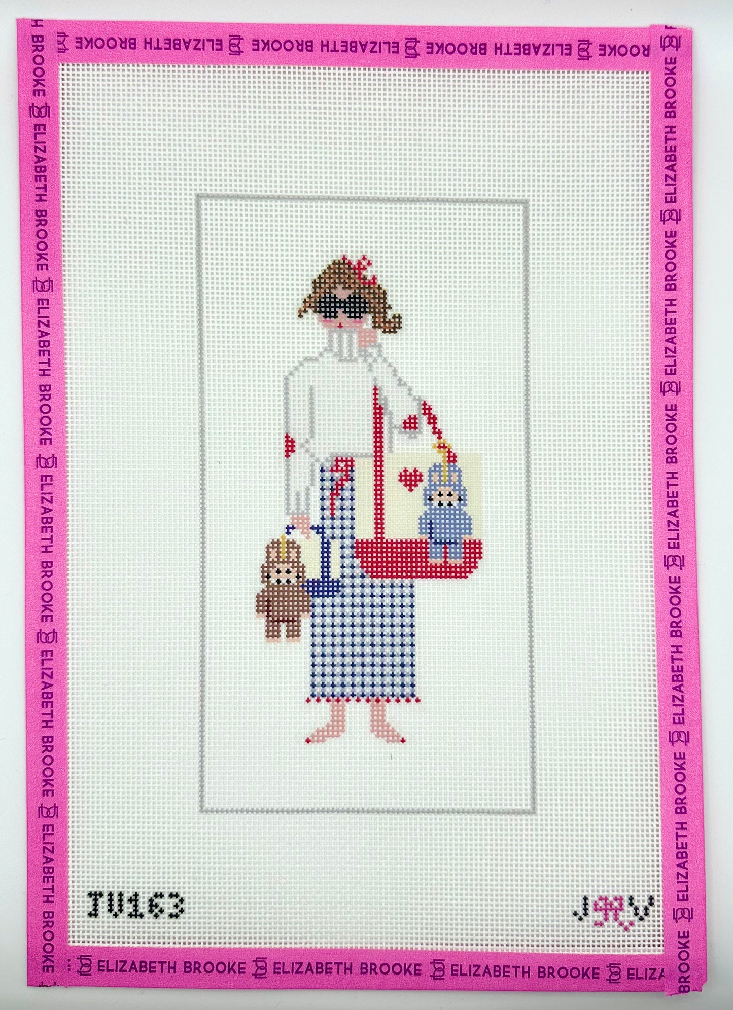Labubu Girl Needlepoint canvas