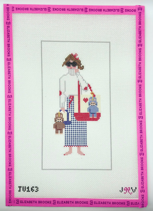 Labubu Girl Needlepoint canvas