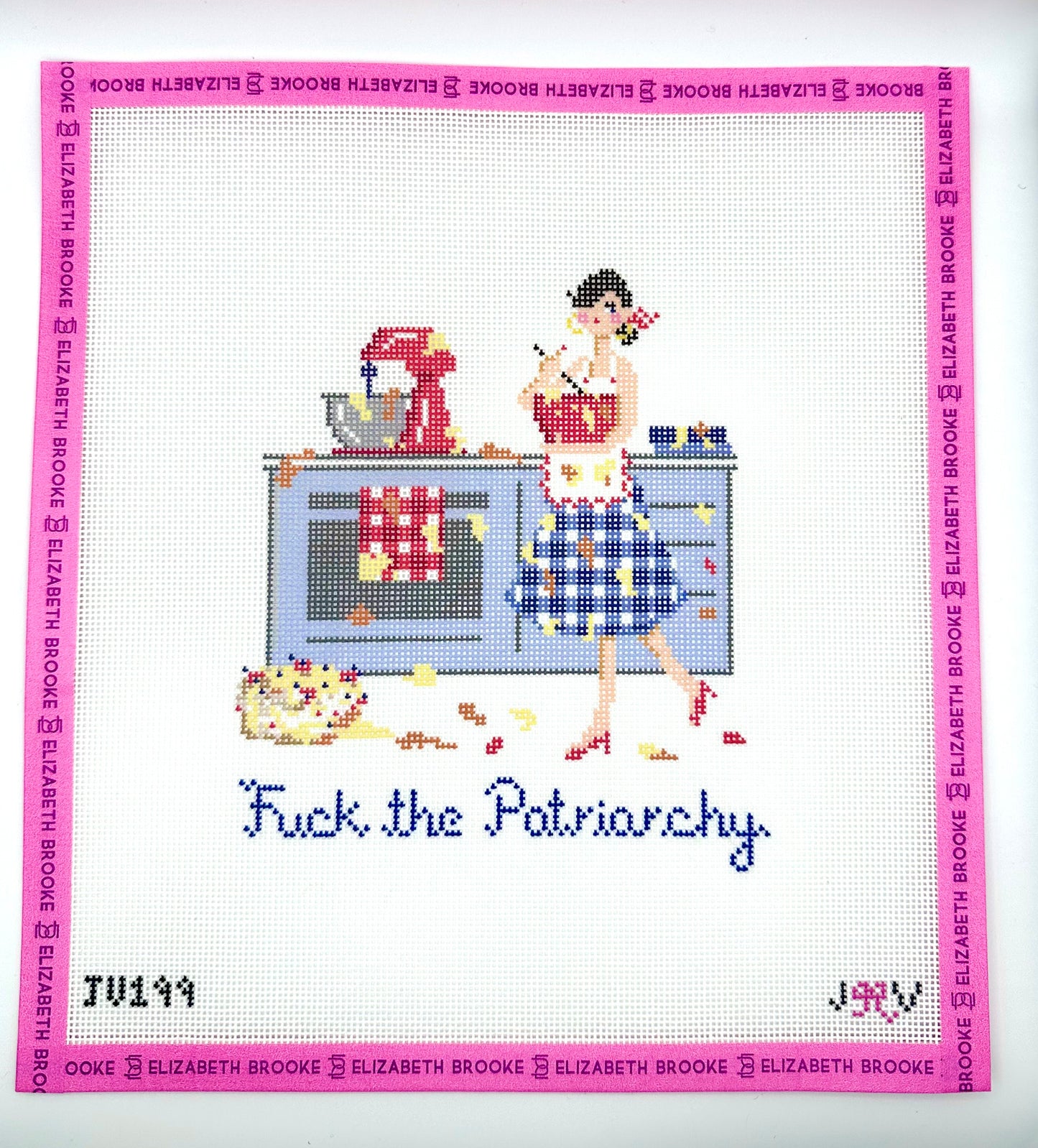 F the Patriarchy Needlepoint canvas