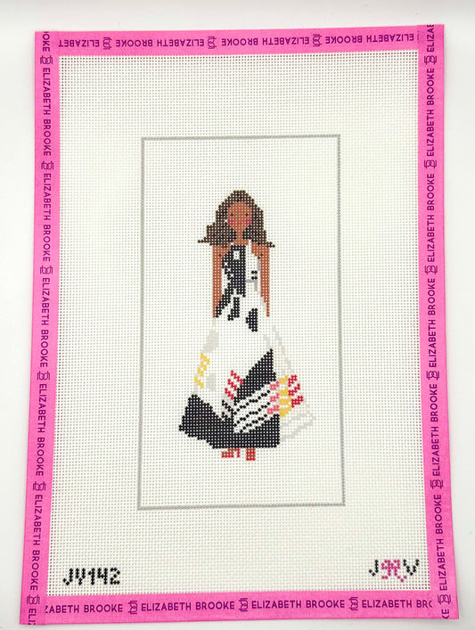 Michelle Iconic woman needlepoint canvas