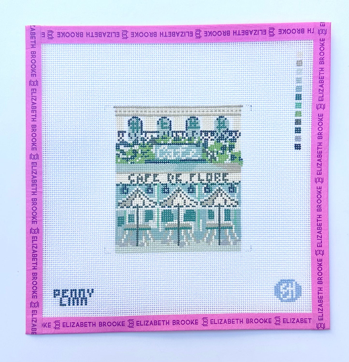 Cafe de Flore Paris Needlepoint Canvas