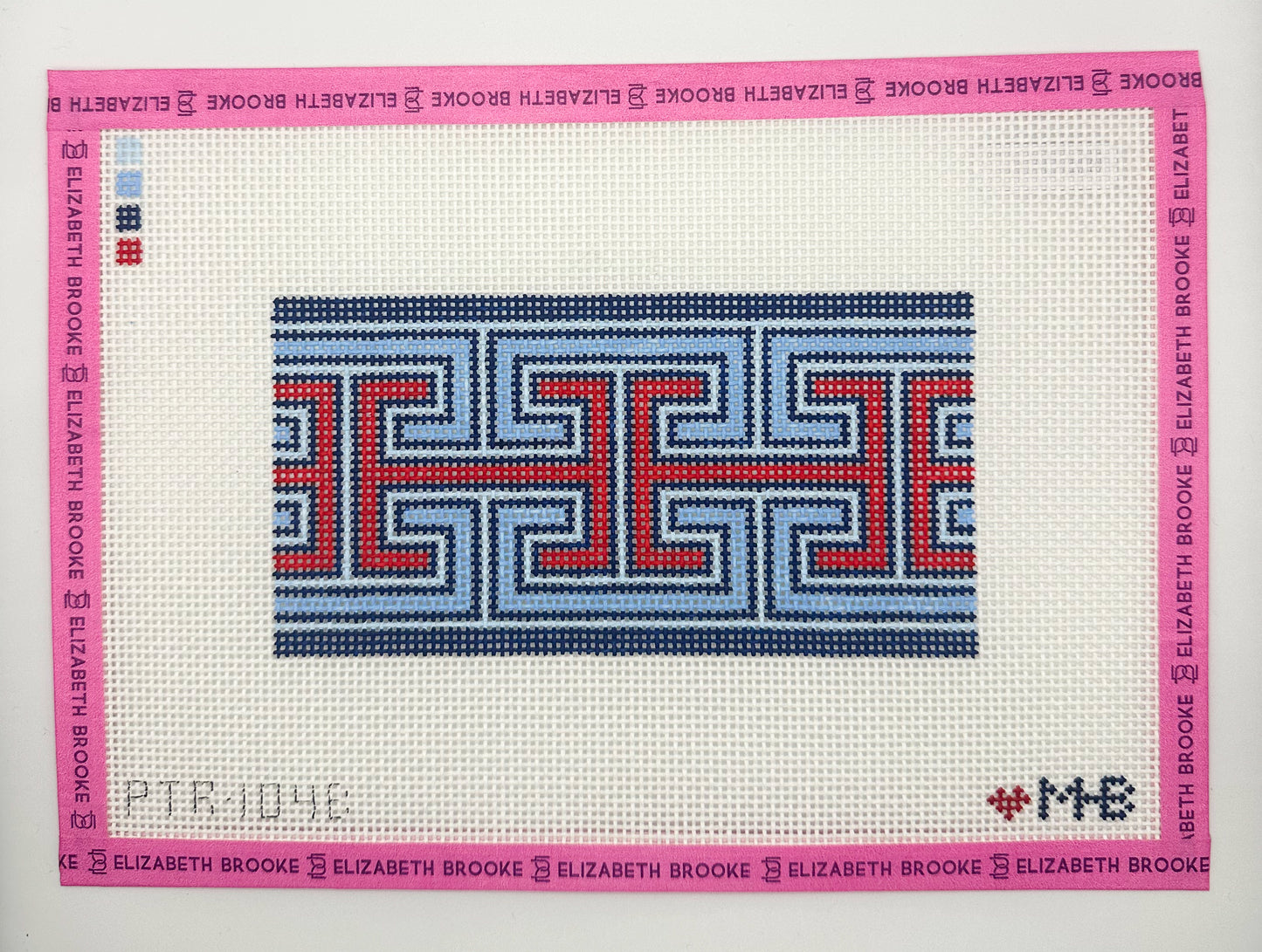 Blue and Red Greek Keys