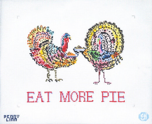 Eat More Pie Turkey Canvas