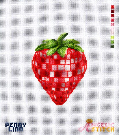 Disco Strawberry needlepoint canvas