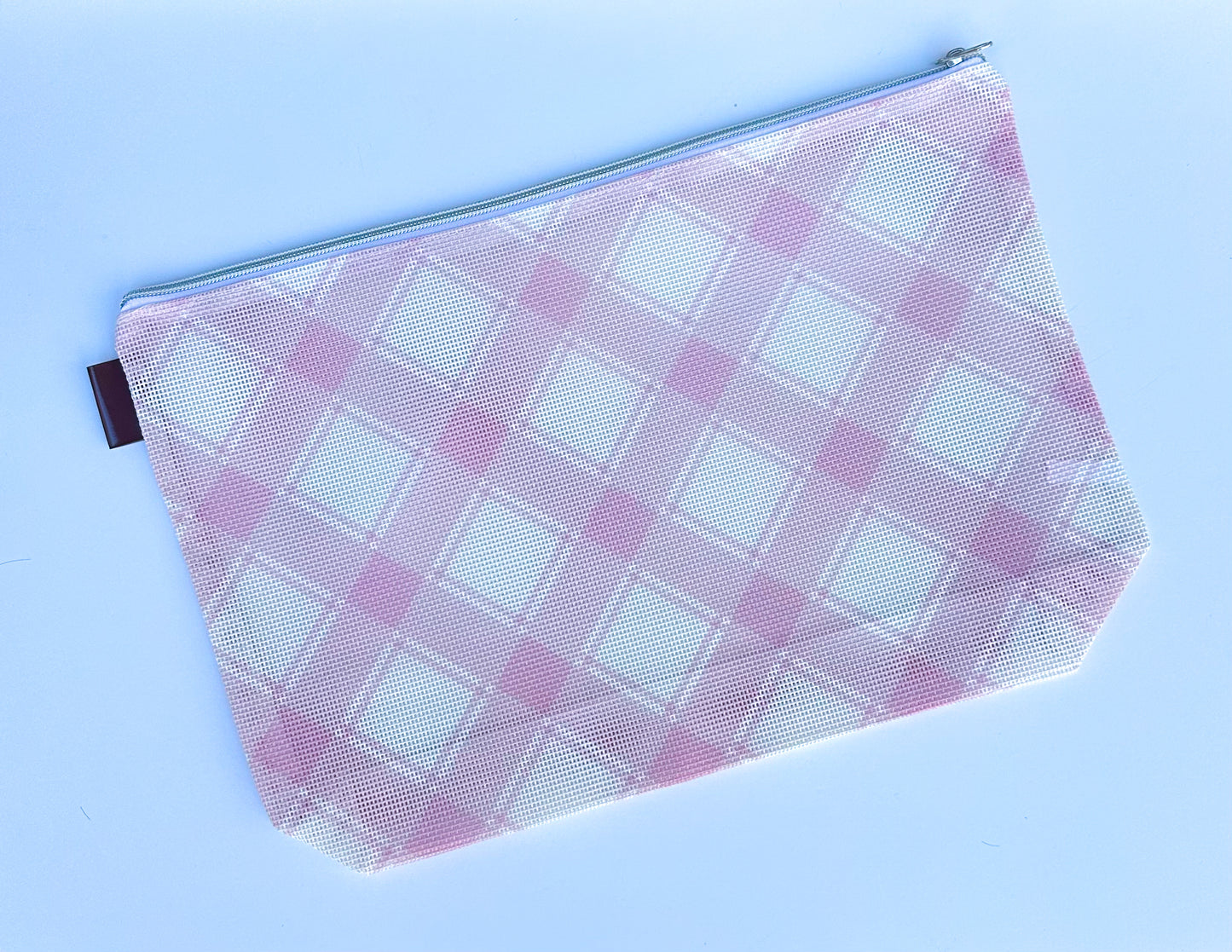 Large Plaid Mesh stitchable project bag