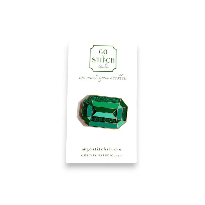 "The Dresden" Green Diamond Needle Minder