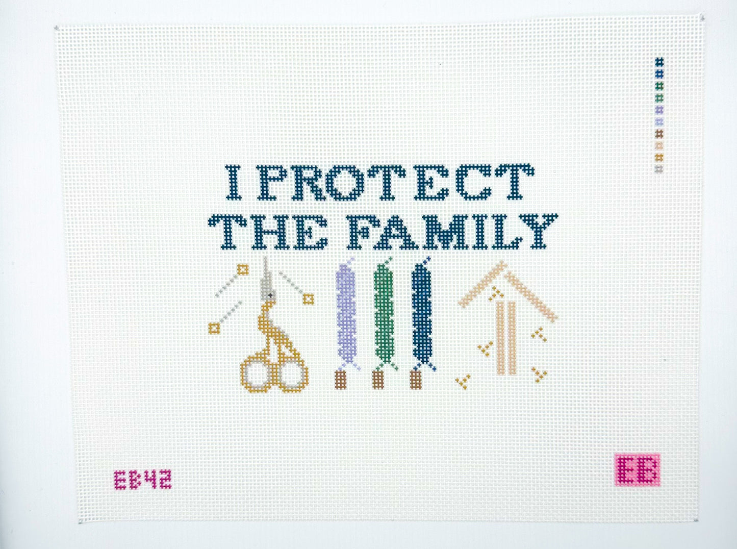 I protect the family needlepoint canvas