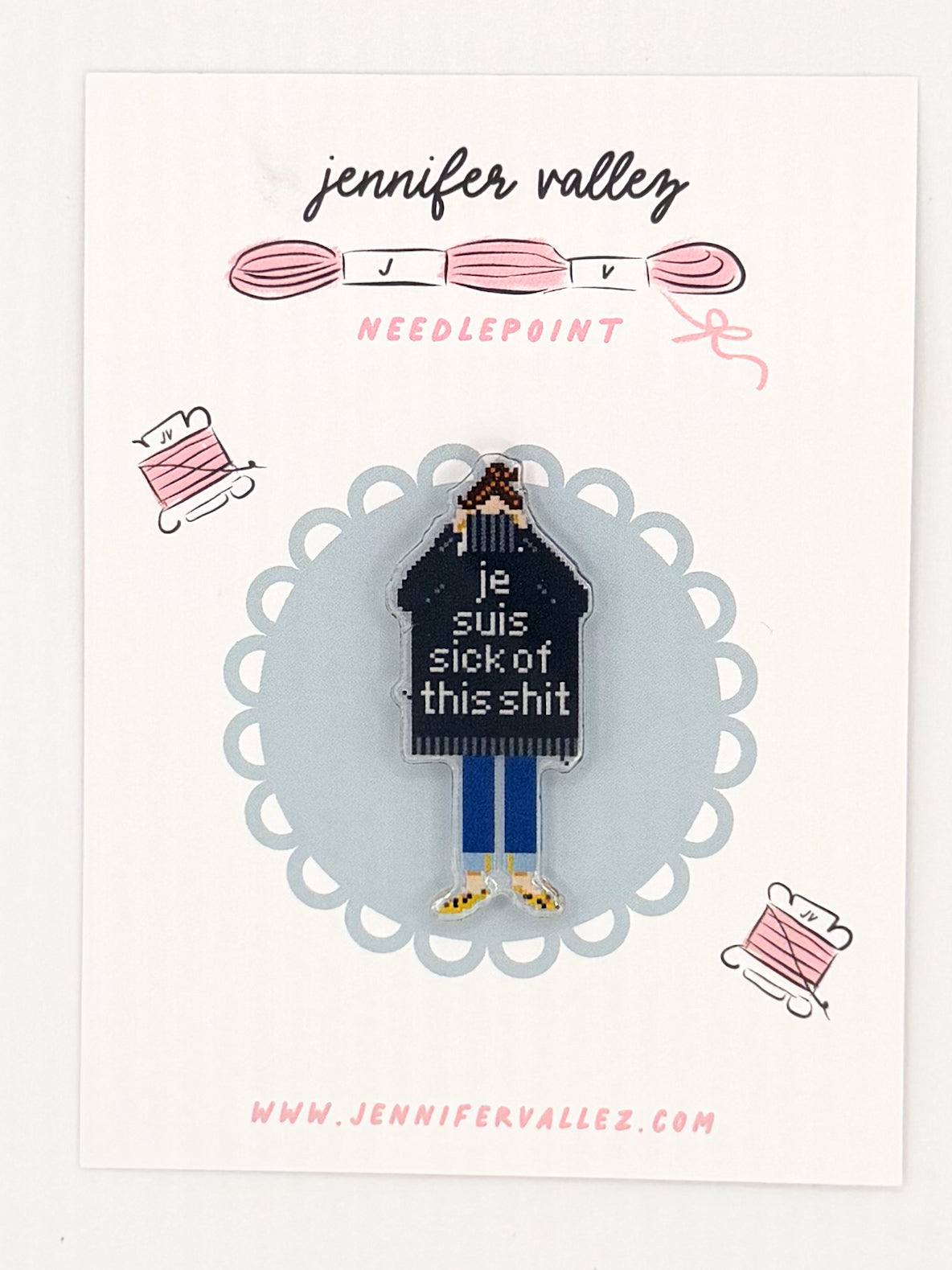 Sick of this shit Girl needle minder