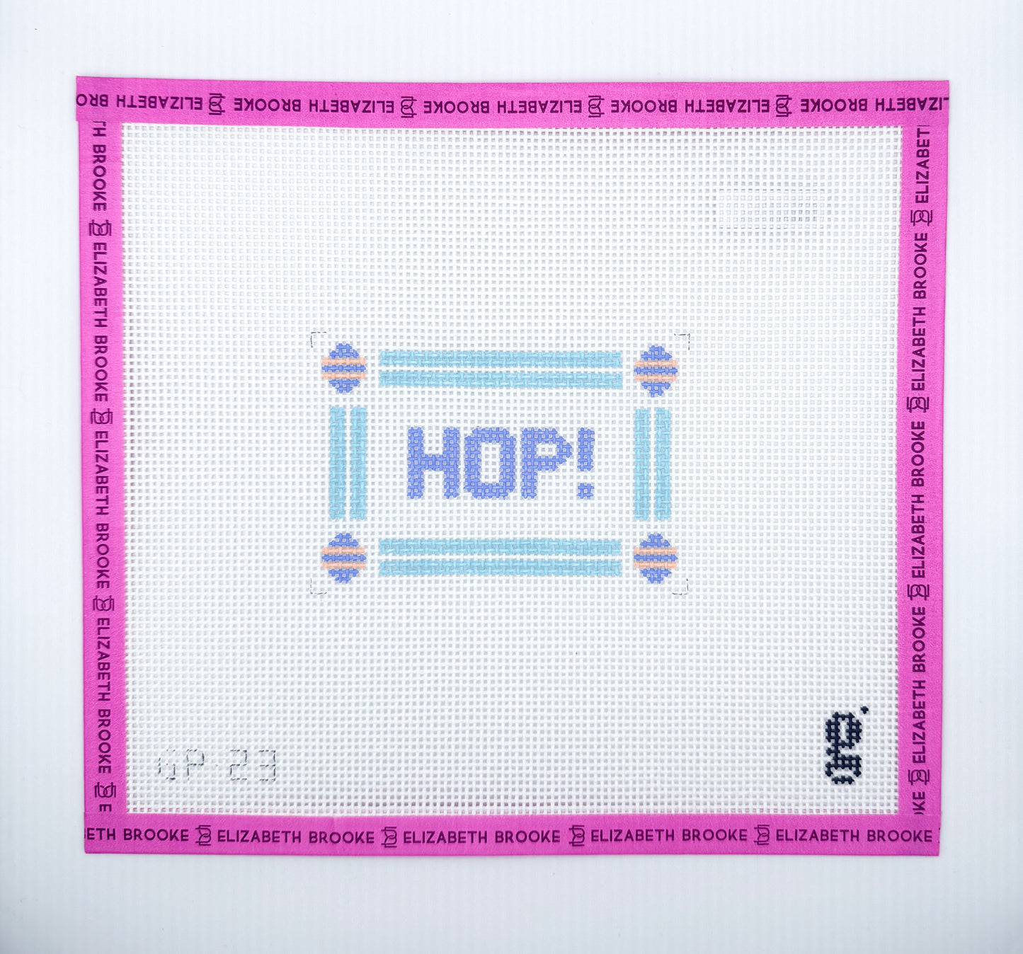 Hop sign needlepoint canvas