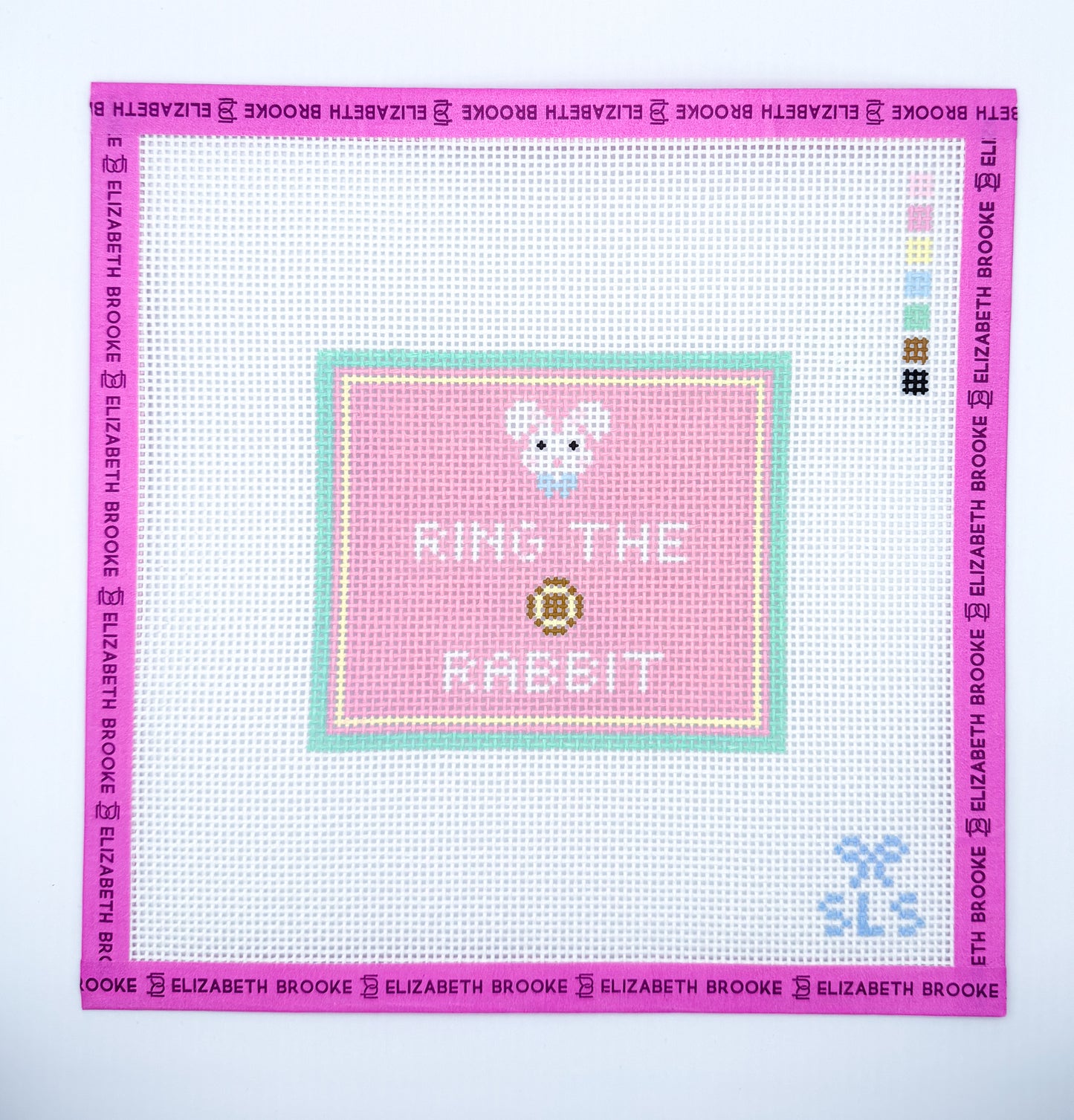 Ring the Rabbit Needlepoint sign