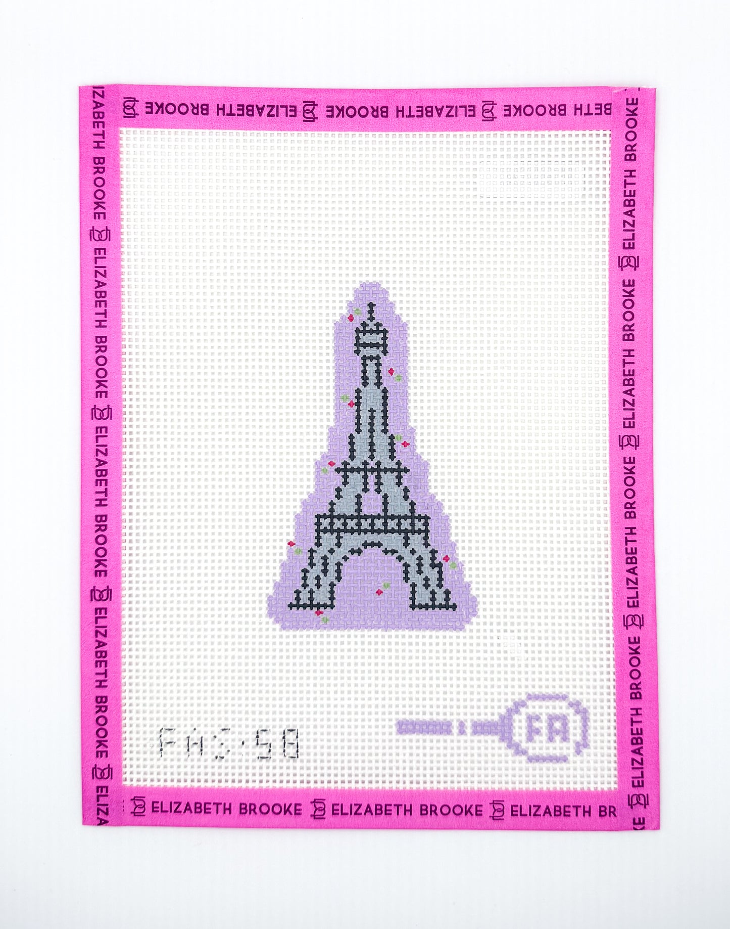 Mini Eiffel Tower Needlepoint Canvas