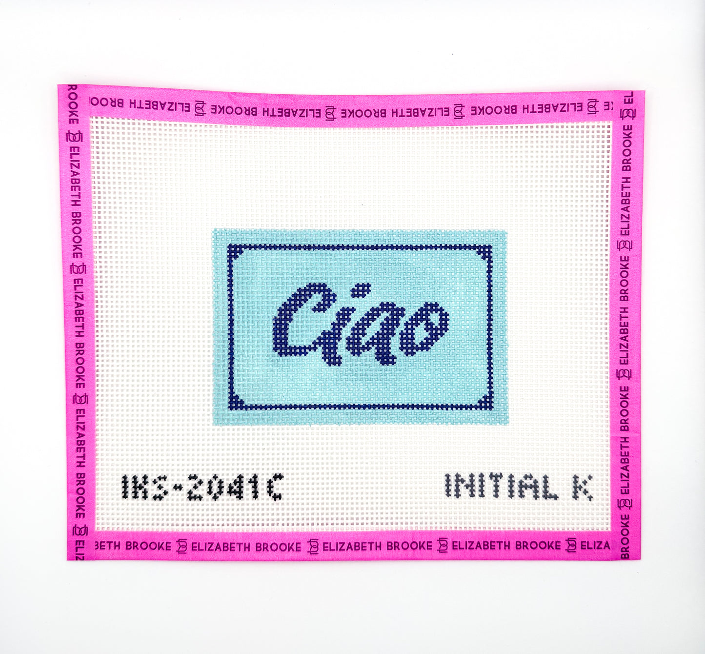 Aqua Ciao Passport Needlepoint Canvas