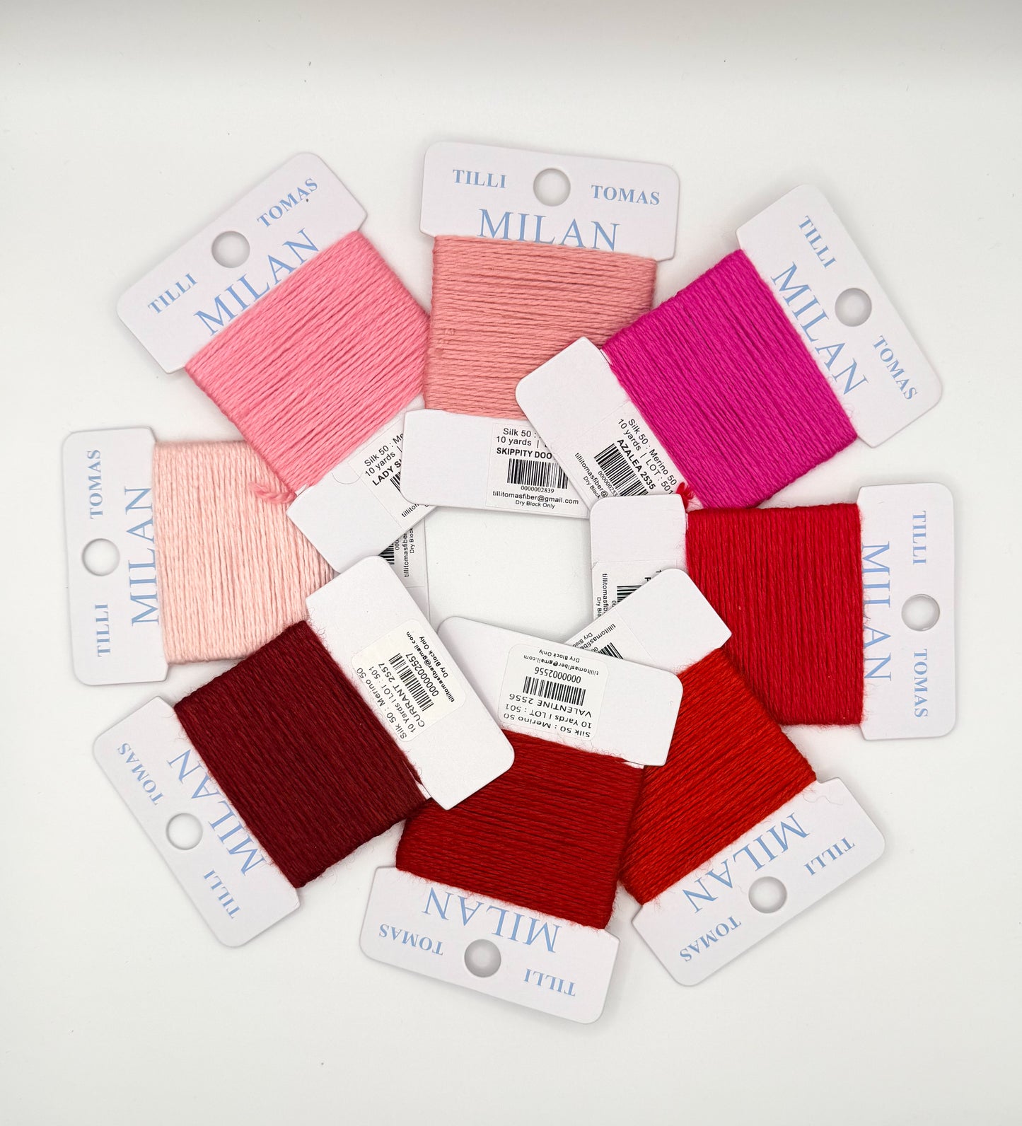 Milan Card  Pinks and Reds