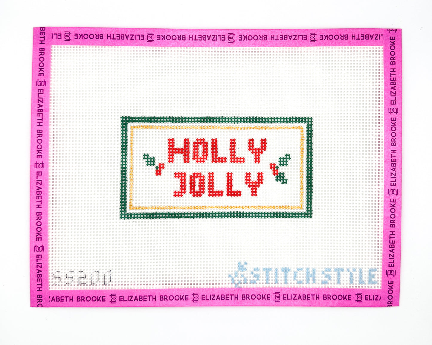 Holly Jolly Sign Needlepoint Canvas
