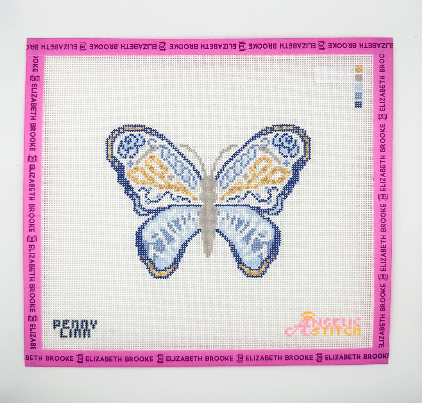 Needlepoint Butterfly Chinoiserie Needlepoint Canvas