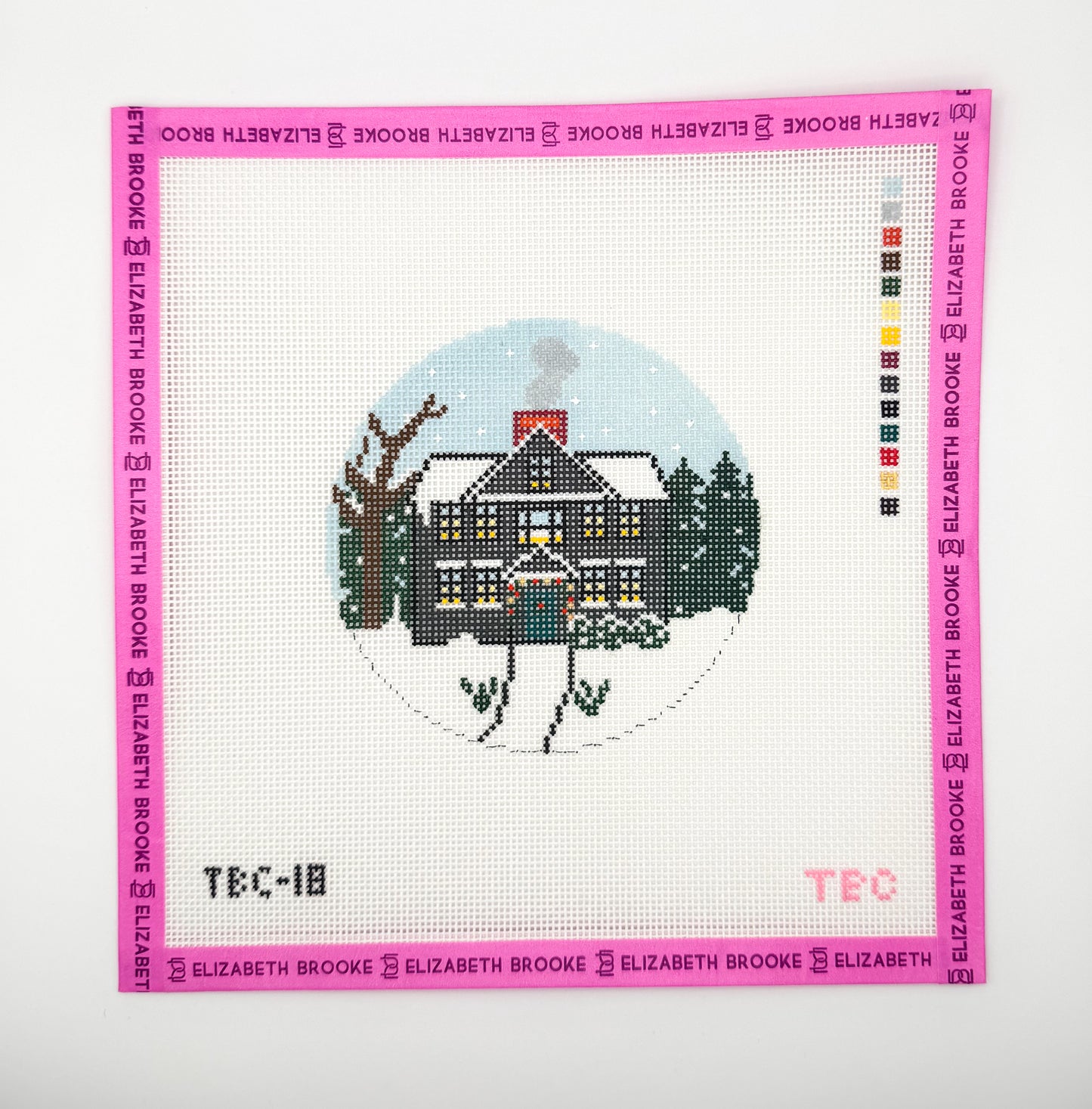 Little Women round needlepoint canvas