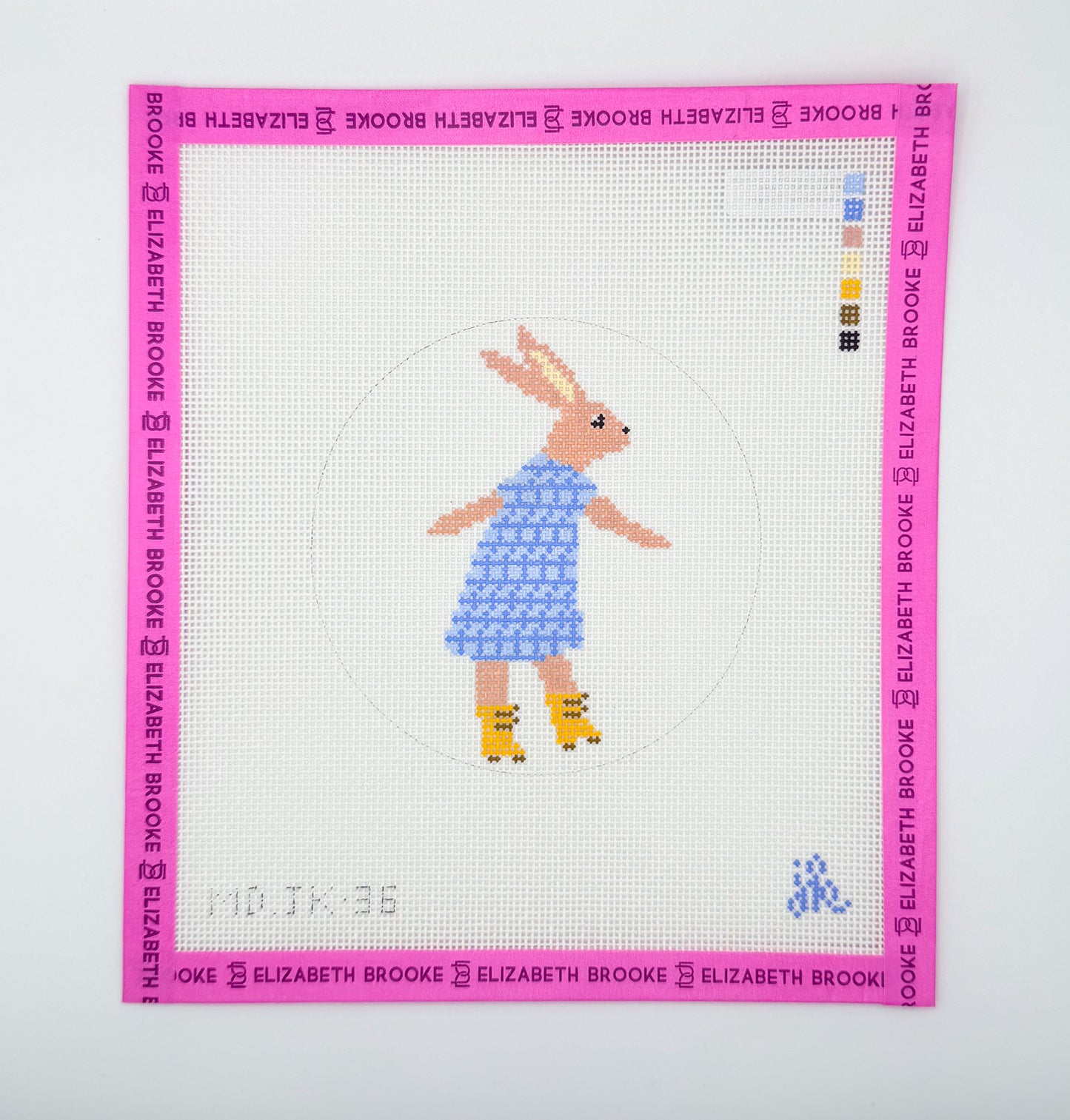 Roller Bunny Needlepoint Canvas