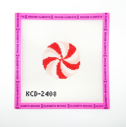 Red mint needlepoint canvas