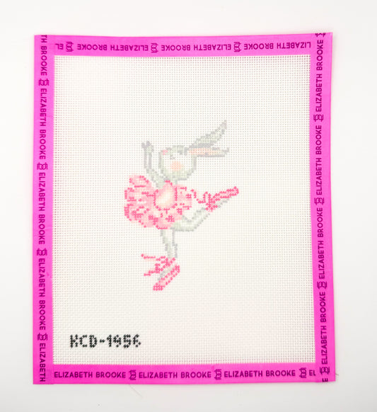 Twirling bunny needlepoint canvas