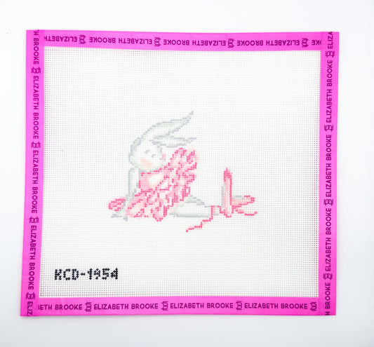 Resting Ballet Bunny Needlepoint Canvas