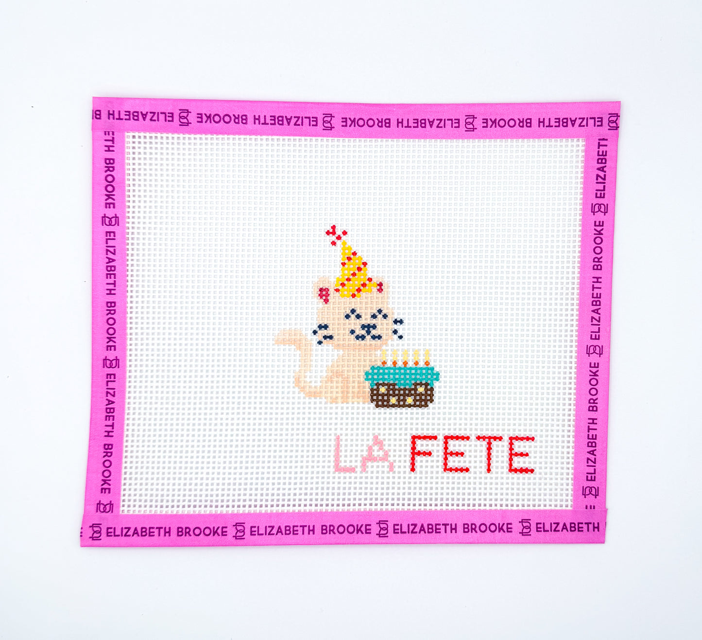 Party Animal Kitty Cat Needlepoint Canvas