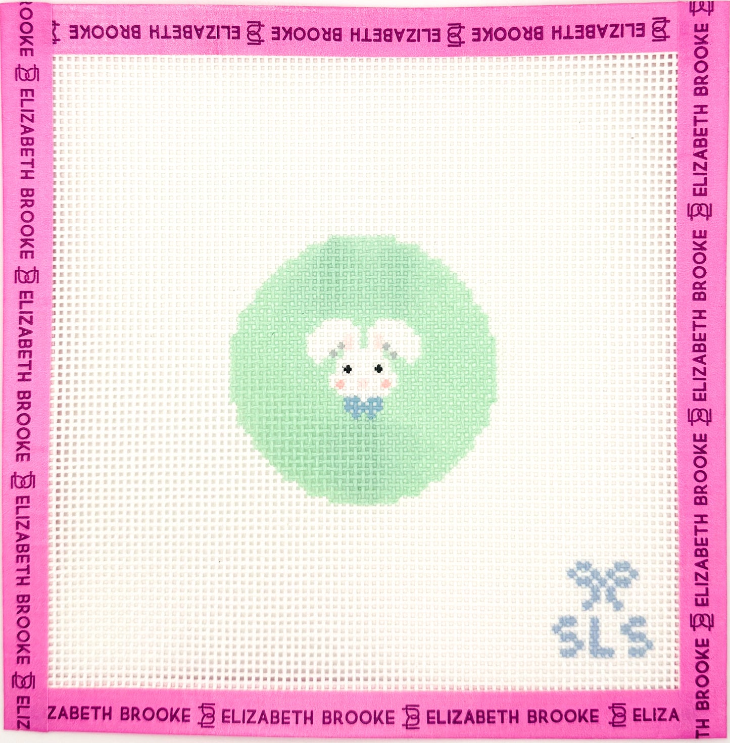 Mini Rabbit Round Needlepoint Canas