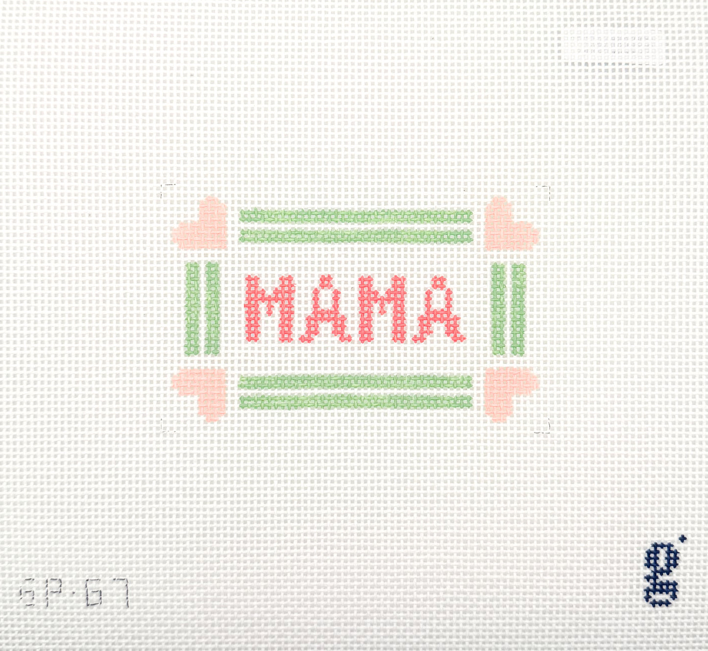 Mama Needlepoint sign canvas