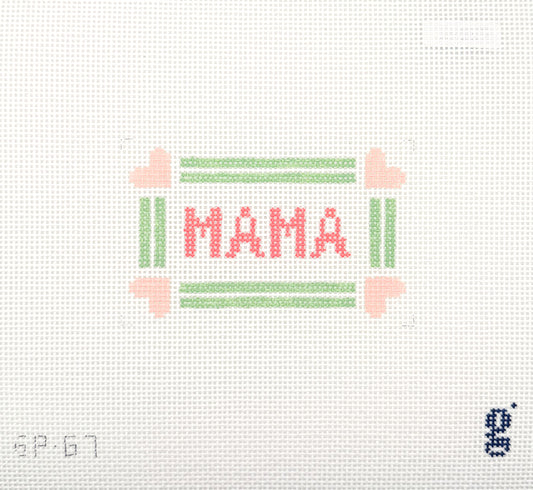 Mama Needlepoint sign canvas