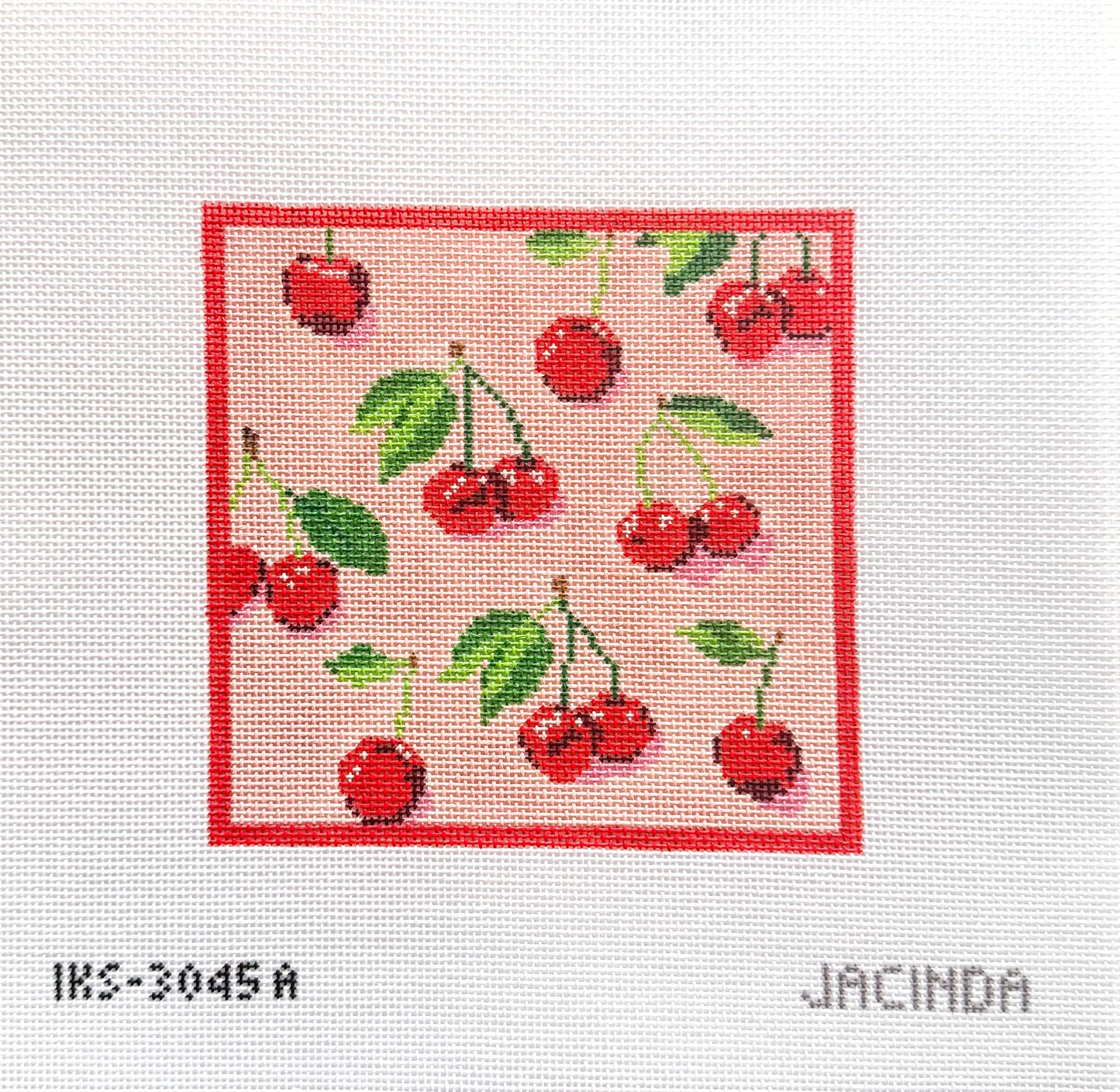 Cherry square needlepoint canvas