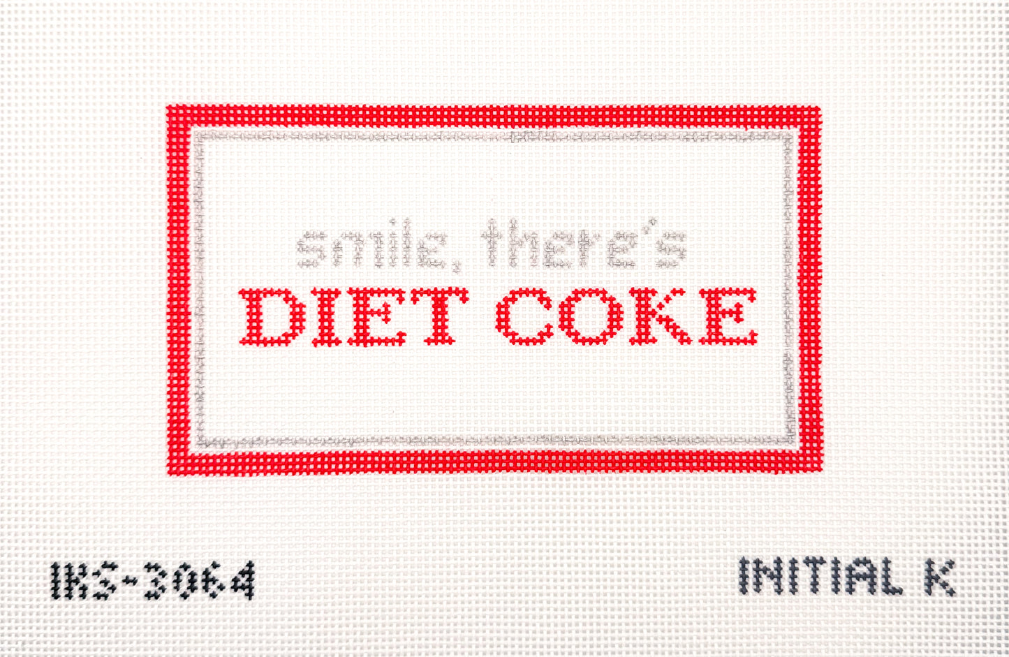 Smile, there's Diet Coke Needlepoint Canvas