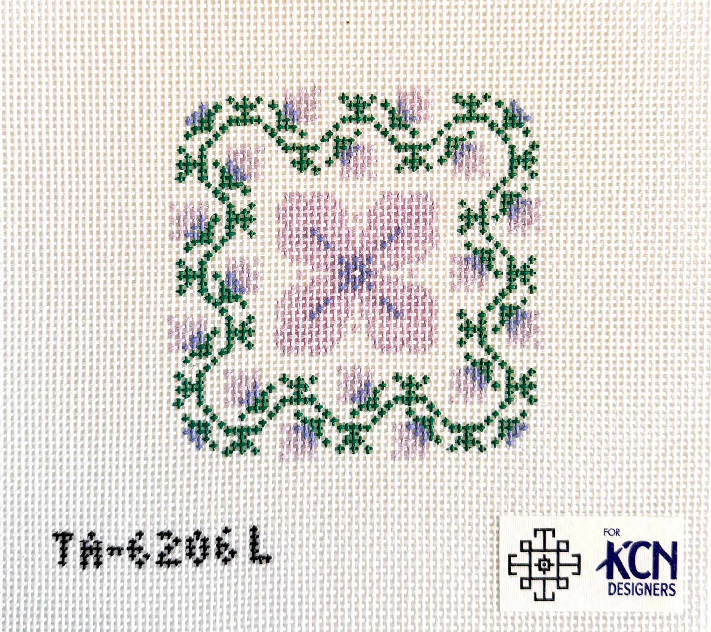 Lilac Primrose Insert Needlepoint Canvas