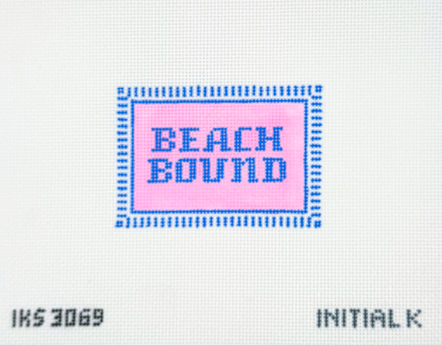 Beach Bound Bag Tag Needlepoint Canvas