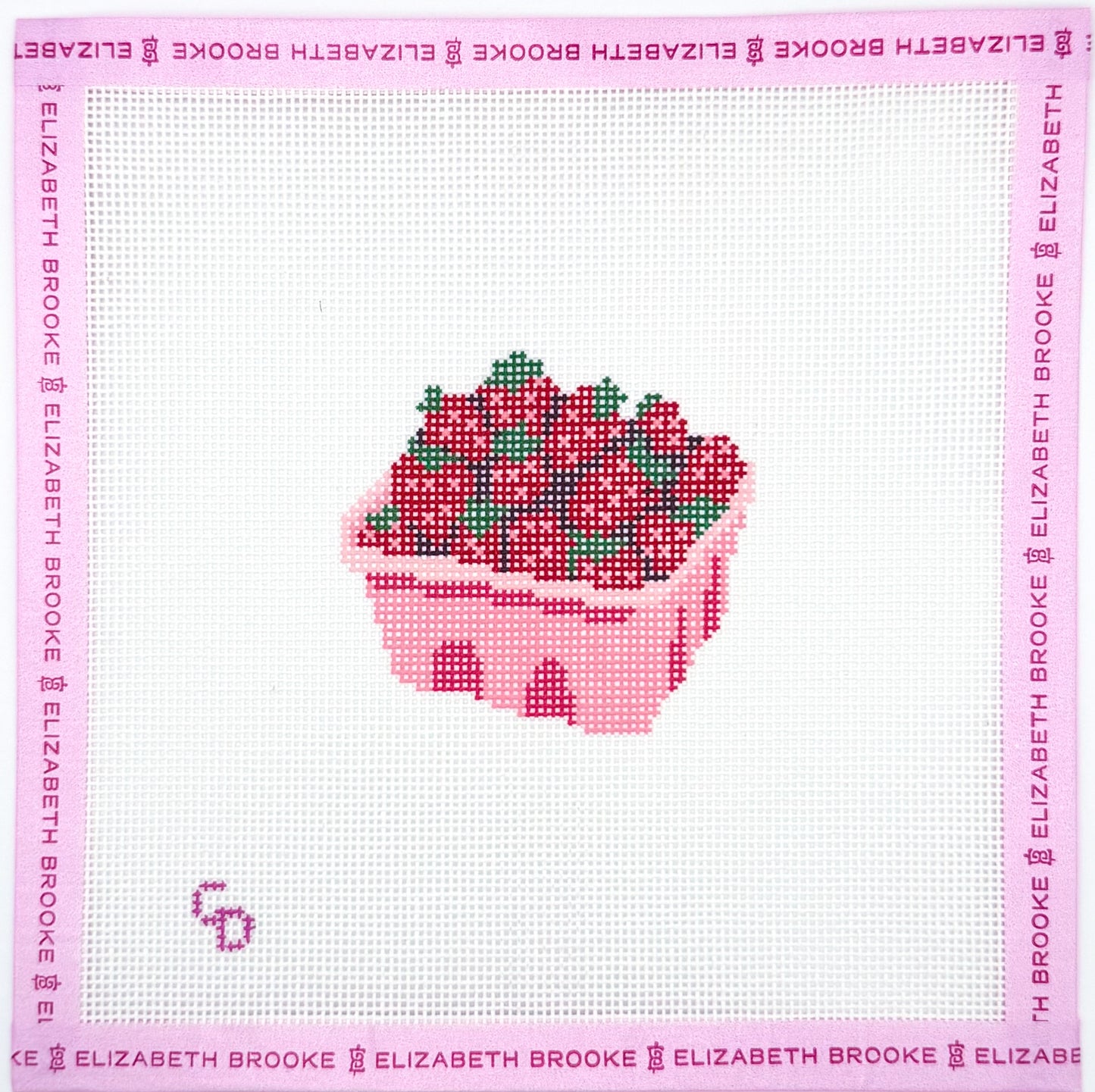 Strawberry Basket Needlepoint Canvas 18 mesh