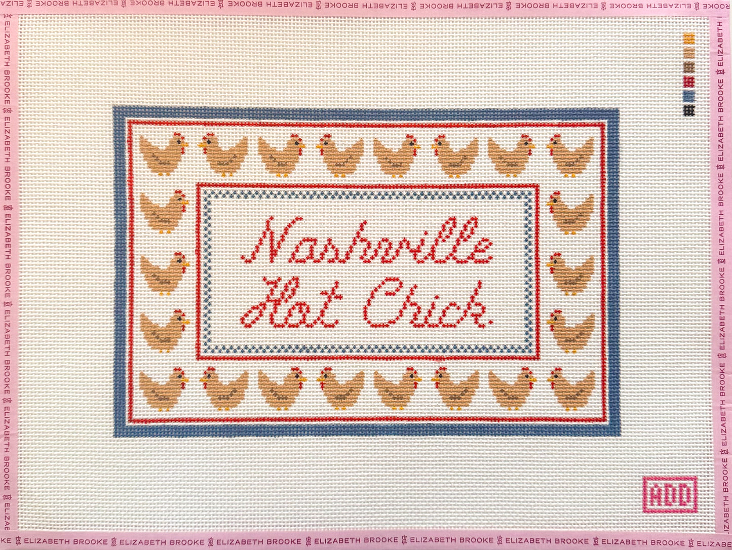 Nashville Hot Chick needlepoint canvas