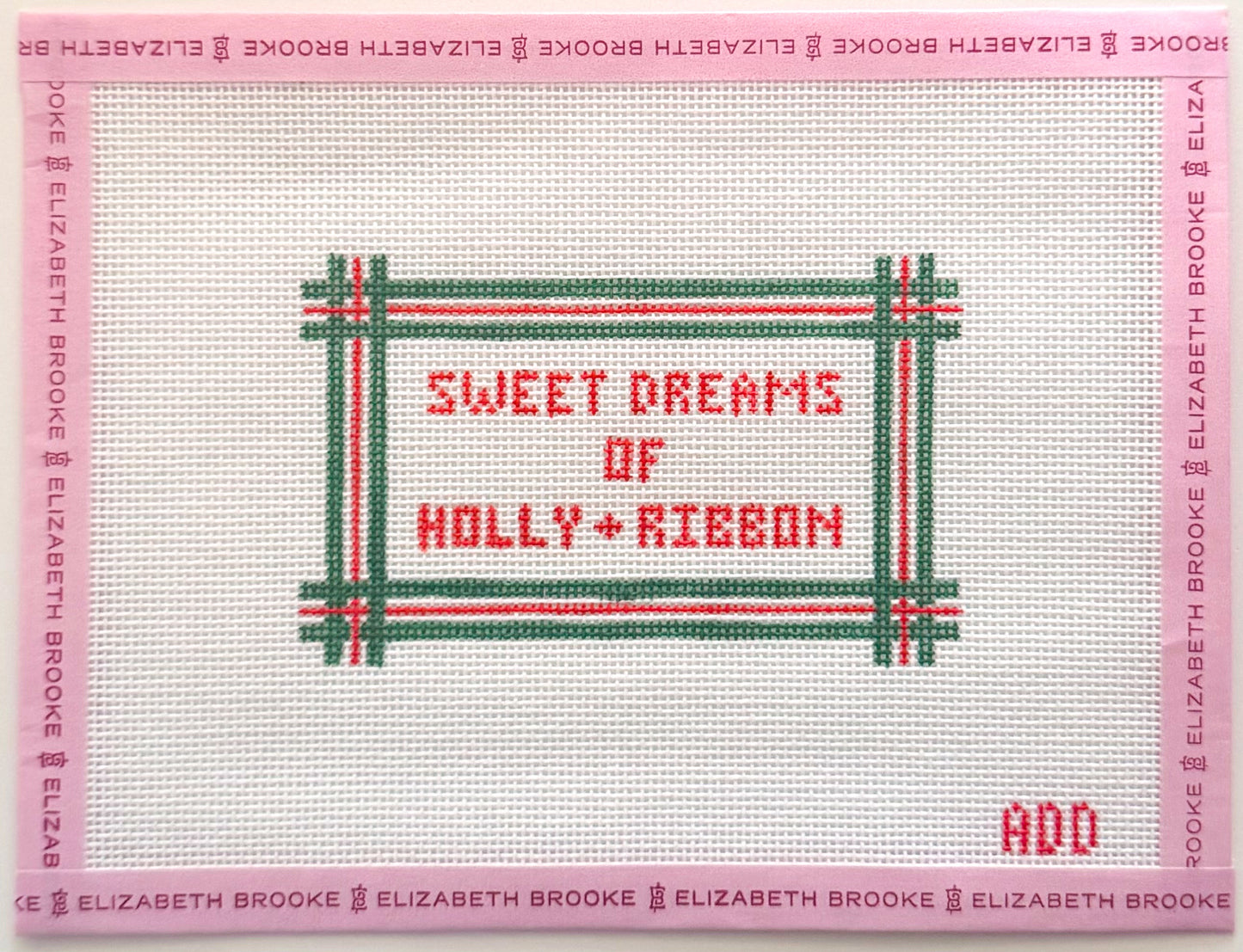 Sweet Dreams of Holly + Ribbon Needlepoint Canvas