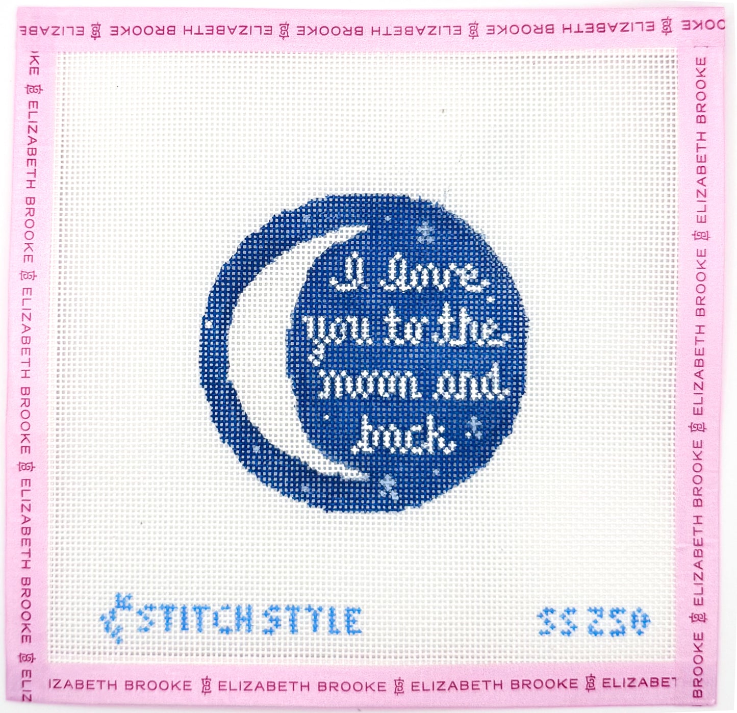 Love you to the moon and back needlepoint Canvas
